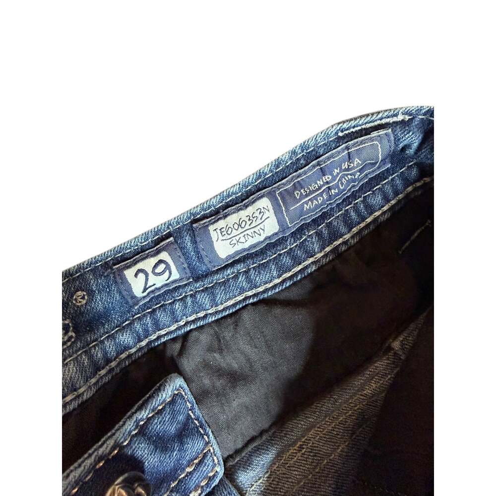 Vintage Y2k Miss Me Rhinestones Skinny Denim Jeans Size 29 - Picture 7 of 9